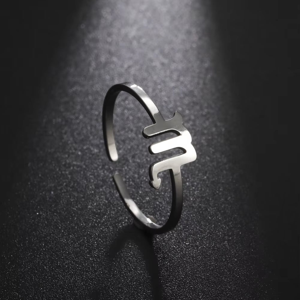 12 Zodiac Ring Stainless Steel 12 Constellation Leo Virgo Aries Scorpio Open Finger Ring Minimalist Jewelry Birthday Gift