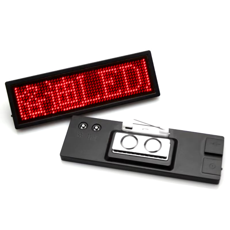 LED Mini Digital Programmable Scrolling Rechargeable Name Message Tag Badge Sign Whosale & Dropship