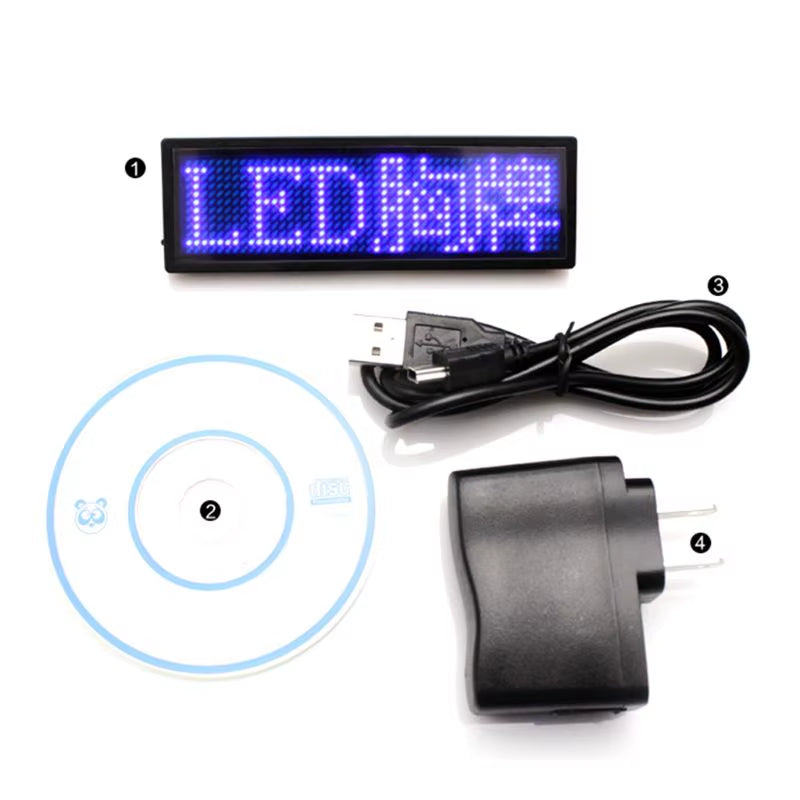 LED Mini Digital Programmable Scrolling Rechargeable Name Message Tag Badge Sign Whosale & Dropship