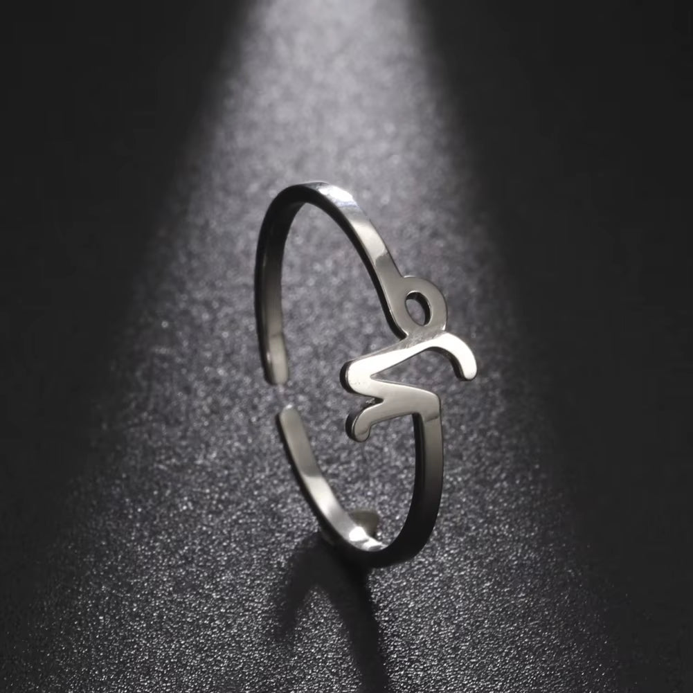 12 Zodiac Ring Stainless Steel 12 Constellation Leo Virgo Aries Scorpio Open Finger Ring Minimalist Jewelry Birthday Gift