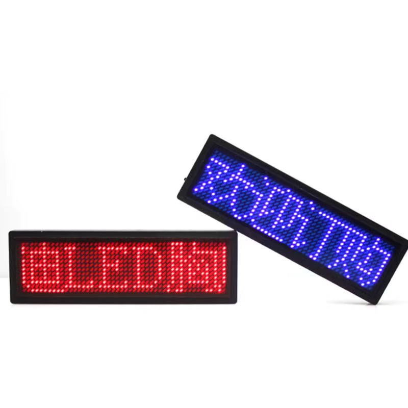 LED Mini Digital Programmable Scrolling Rechargeable Name Message Tag Badge Sign Whosale & Dropship